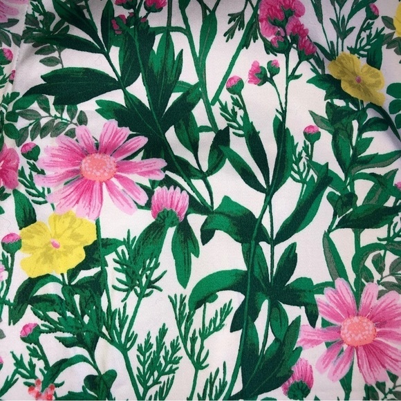 Talbots RSVP Floral Pants Stretch Cotton New Size 6 Tapered Side Zip Brunch - Picture 4 of 7